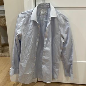Charles Tyrwhitt blue check dress shirt 15.5 extra slim